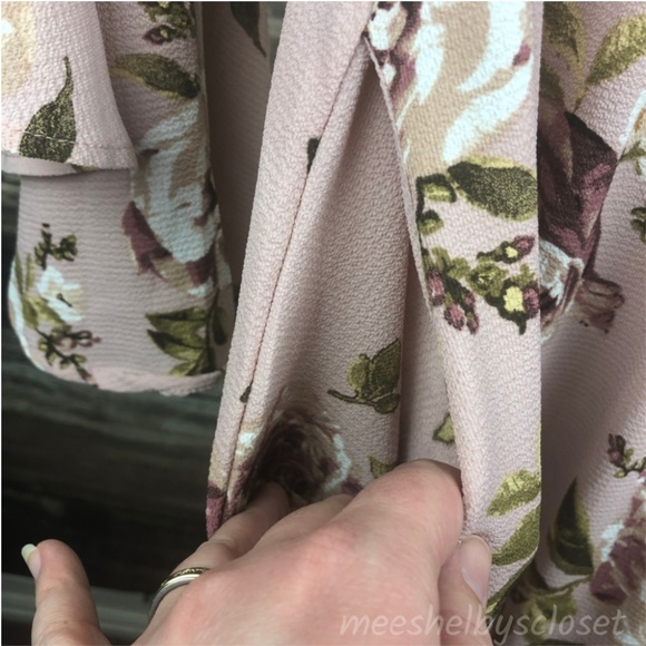 Mittoshop Floral Button Detail Long Sleeve Shirt Dress